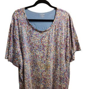 Liz & Me pale blue print tunic